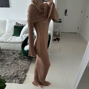 AYA MUSE Atra linen blend long dress